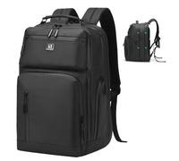 SUIKIHUM Expandable Business Backpack with 17" Laptop Compartment - Waterproof, Airline Approved, 33L-42L Capacity, for Work & Travel, Black