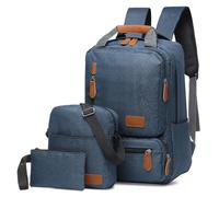 SUIKIHUM Laptop Backpack, Crossbody Bag, Handbag, Backpack Set - 3-in-1 Combo, Oxford Cloth Water Resistant for Men Women for Travel Work Study Daily Use, Blue