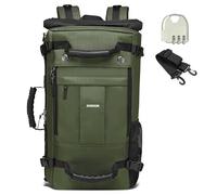 SUIKIHUM Large Travel Backpack, 17 Inch Laptop Backpack 40L Carry-On Bag Water-Resistant Flight Approved W/Shoulder Strap+Anti-theft Lock for Casual Travel Outdoor, Army Green