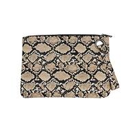 Suillty Women's Oversized Snakeskin Clutch Envelope Bag Messenger Handbag Tote Wristlet Bag, Khaki, One Size, Fashion