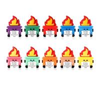 Suilung 10 Pcs Mini Rubber Dumpster Toys Positive Mini Dumpster Figures to Hide It's Fine Gifts Decorations and Encouragement Birthday Motivational Gifts for Colleague Staff Teacher