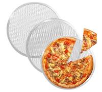 Suimlmta 3 Pack Pizza Tray 11 Inch Aluminum Pizza Pan Screen Round 27.9cm Pizza Mesh Baking Sheet Trays for Oven