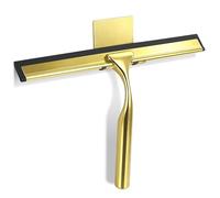 Suimlmta Shower Squeegee Gold 10Inch Window Bathroom Squeegee Metal Shower Screen Wiper with Hook Window Scraper Cleaner for Shower Glass Door
