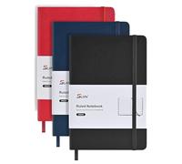 SUIN Hardcover-Journal-Notebooks, A5 Lined Journals Notebook for Writing 100 GSM Paper, 8.2 x 5.5 inch, Classic Ruled Notebooks for Work/Travel/College (Multi-colors)