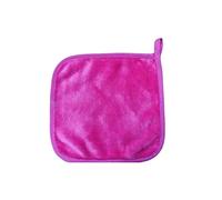 SUIOPPYUW 10 Pieces Face Cleaning Cloth Portable Washable Solid Color Hanging Ladies Makeup Cosmetic Remover Pad Accessories, Rose Red