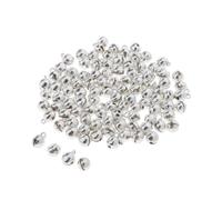 SUIOPPYUW 100pcs Delightful Jingle Bells for Holiday Festivities Making Bracelet, Antique Silver 6mm, 6mm 8mm