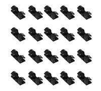 SUIOPPYUW 20 Pieces Cable Clips Cables Gathering Safe to Wall Fastener Wire Drop Holder Self-Adhesive Solidness Cord Clip, Black