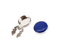 SUIOPPYUW 2Pcs Sleek Men Cufflinks Ordinary Shirts Decor Round Button Covers Simple Suit, Blue, 17.5mm Diameter