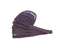 SUIOPPYUW 5pcs Hair Net for Seamless Ponytail Weaving Net Wig Caps Hair Accessories Making Base, brown, length 19.2cm