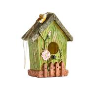 SUIOPPYUW Artistic Bird House Backyard Eye Catching Decoration For Those Who Appreciate Nature Outdoor Bird House Shelter Patio Yard Decor Patio Rustic Hummingbird Nest Hut Novelty, Green