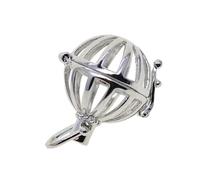 SUIOPPYUW Beads Cage Charms Locket Pendant Settings for DIY Necklace Elegant and Delicate 925 Sterling, Silver, Type C