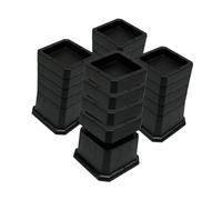 SUIOPPYUW Bed Risers Heavy Duty Furniture Risers Lifts Allow Organizing Compacts Living Areas With Anti Scratch Furniture Solutions Floor Protector Lifter, Black, 6 inch