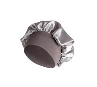 SUIOPPYUW Breathable Elastic Chemotherapy Cap Quick Dry Headcloth Satin Cover, silver, 30 x 30cm
