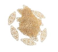 SUIOPPYUW Charming Filigree Decorative Metal DIY Hair Accessories Embellishments Style 2 Protector Jewelry, White K, 50 Pcs