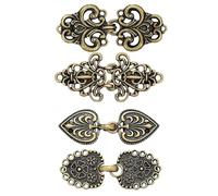 SUIOPPYUW Comfortable Sweater Brooch Clips For Cardigans And Shawls With Brooch Clips For Clothing Fasteners Decorative Jewelry Medieval Cloak Dresses Shawl Cape Fasteners, Bronze