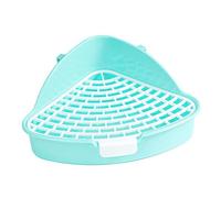 SUIOPPYUW Corner Large Toilet Guinea Pig Rats Small Animal Litter Box Smart For Smooth Small Pets Rabbit Litter Pan For Cage Corner Cage Pee Potty, Blue, 24.8x10.5cm