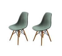 SUIOPPYUW Dining Chair Covers Set Of 2 Made Of 91 Polyester,bean green