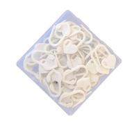 SUIOPPYUW DIY Craft Project Crochet Work Stitch Counter Versatile Kit for All Knitting and Crafting Enthusiasts Crochet Stitch Marker for Knitting Needle Point Plastic, White, 4.6x1.4x0.5cm