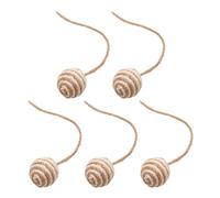 SUIOPPYUW Durable Sisal Cat Toy Ball Interactive Playtime Engaging Cat Balls Let Cats Have Fun While Playing By Themselves Kitten Toy Pet Supplies Long Rope Teasers, White Brown, 4.5cm