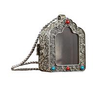 SUIOPPYUW Elegant Tibetan Prayer Pendant Gawu Box Holds Religious Charms And Miniature Buddhas Meditation Practitioners Buddhism Religion Jewelry Collection Decor