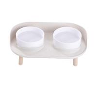 SUIOPPYUW Elevated Cat Bowls Easy Clean With Detachable Rods Dishes For Cats Dogs And Small Pets Surrounding Tray Can Effectively Prevent Food And Water Being Carried Out Of Tray
