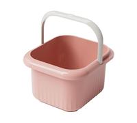 SUIOPPYUW Foot Bath Spa Soak Tub Easy To Carry Portable Foot Soaker Tub Relaxing Soak Basin Enhances Comfort And Soothing Bath Basin For Soaking Feet Footbath Bucket, Pink, 21.5x25x23.5cm