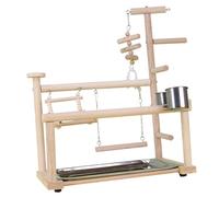 SUIOPPYUW Fun Wood Parrot Bird Playground Dynamic Solution With Climbing Frame And Ladder Swing Toy For Parrot Solid Wood Playground Comes Ladder And Chews Toys. Bird Fitness Offers Variety