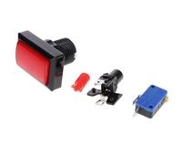 SUIOPPYUW Gaming Adventure With Arcade Machine Button Boasting Robust LED Illuminated Push Button Features And Switch Has No Positive And Negative Points) MaterialPlastic+Metal