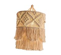 SUIOPPYUW Handwoven Macrame Lampshade Chic Adding Warm Ambiance Elevating Decorative Value Of Home Decor Lampshade Is Not Only Aesthetically Pleasing But Also, White, Height 50cm