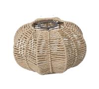 SUIOPPYUW Handwoven Paper Rope Lampshade Light Fixture Comprehensive Enhancing Beautiful Ambiance In Home Pendant Lampshade Is Made Paper And Iron Sturdy Rope, Brown, L