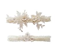 SUIOPPYUW Lace Garter Stretchy Fits Most Women and Girls While Adding Elegance and Sophistication Vice Garter is About 4.5cm/1.77inch Wide Wedding Bride Belt Flower Floral Pattern