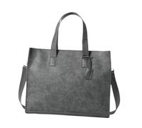 SUIOPPYUW Lightweight Mens Briefcase Tote Bag Large Capacity PU Leather Shopping Traveling Daily Mens Business Bag is Also Gift Choice for Families and, Grey, 41x10x32cm