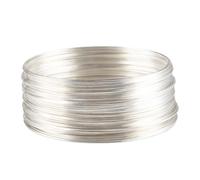 SUIOPPYUW Memory Beading Wire With 50 Loops For Jewelry Making Supplies For DIY Accessories Like Bangles And Earrings Memory Steel Wire Earrings DIY Crafts Cuff Bangle, Silver