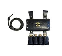SUIOPPYUW Modern Belt Pouch Medieval Belt Pouch PU Leather Waist Bag Halloween Cosplay and Fairs Comic Conventions Cellphone Holder Cosplay Costume for LARP, Black, Total 17.5x9cm
