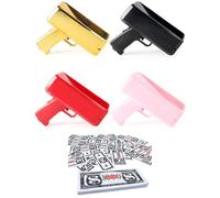 SUIOPPYUW Money Gun, Is A Fun Gun Can Or Fake Bills, Flyers. It's Durable, And Easy Carry, For Parties, Weddings, And Club, Brushed gold