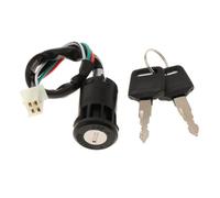 SUIOPPYUW Motorcycle Ignition Switch Lock Key Set 4 Wire And 2 Keys Replacement Easy Installation Accessory Motorcycle Ignition Switch Lock+2 Keys Key Replacement