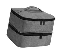 SUIOPPYUW Nail Polish Organizer Case Large Capacity Holds 30 Bottles Zipper Pocket Double Layer for Easy Access Zipper Pocket with Handle Nail Art Manicure Tools