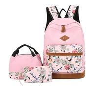 SUIOPPYUW Oxford Girls Cherry Backpack School Daypack Backpack Lunchbox Bow Daypack For Secondary College Cherry, type+1
