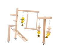SUIOPPYUW Parrot Bird Playground Wood Perch Gym Playpen Facilitates Fun Active Environment For All Types Of Pet Birds Bird Playground Wood Parrot Playstand Chewing Toy
