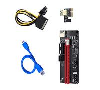 SUIOPPYUW PCI-E Extender Cable Power Board USB 3.0 6 Pins 1X to 16X Capacitors Card Mini Home Desktop PC Spare Accessories