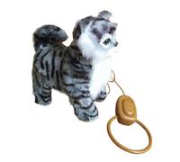 SUIOPPYUW Plush Robot Cat Control Moves Electronic Toy Singing Fun Walk Kids Birthday Gift Imaginative Playtime Birthday Gift Stuffed Animal Pet Toy Interactive, Grey, 22x25cm