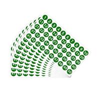 SUIOPPYUW Secure Number Stickers Waterproof Labels Easy to Inventory Sticker Management 1 to 50 Sheets Number Labels are Made of Paper and Vinyl Which is Waterproof, Green, 25.8x13.8cm