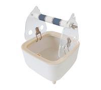 SUIOPPYUW Small Bird Perch Training Stand Features Easy Waste Cleanup Integrated Buckle Designed To Parrot Training Experience Acrylic Bird Dropping Station Parrot Toilet Stand, Gray