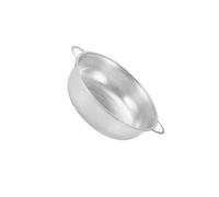 SUIOPPYUW Smooth Edged Vegetable Washing Basket Stainless Steel Colander Strainer Drain Bowl Home Chefs No Hand Cuts. Stainless Steel Colander Strainers Bowl Kitchen, Silver, 19.5cm