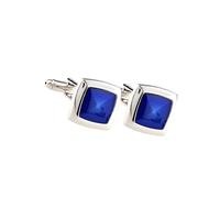SUIOPPYUW Sophisticated Blue Shirt Cufflinks Trendy Novelty Cuff Links for Men s Party Accessory Design Quality