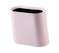 SUIOPPYUW Sophisticated Trash Can Bathroom Narrow Area Waste Bin Functional Dustbin Storage For Contemporary Homes Wastebasket Cleaning Tools Office Bedroom Kitchen, Pink, 32.3x15x30cm