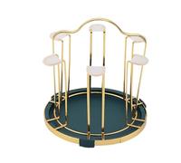 SUIOPPYUW Space Efficient Mugs Cups Organizer Drying Mugs Teacups and Coffee Cups While Saving Counter Space Mug Draining Organizer Can Hold Up to 6 at Same Time, Green, 20x21cm