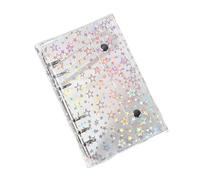SUIOPPYUW Sticker Clear Binder, Transparent Clear Item Stylish and Sturdy Durable, School, Office, Journaling, and Workers, a6-Star Shell