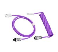 SUIOPPYUW Strong Tensile Strength USB Cable For Mechanical Keyboard Plug And Unplug ABS Mechanical Keyboard Coiled Coiled Cable, purpled