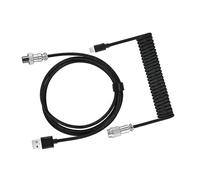 SUIOPPYUW Strong Tensile Strength USB Cable For Mechanical Keyboard Plug And Unplug ABS Mechanical Keyboard Coiled Coiled Cable, black